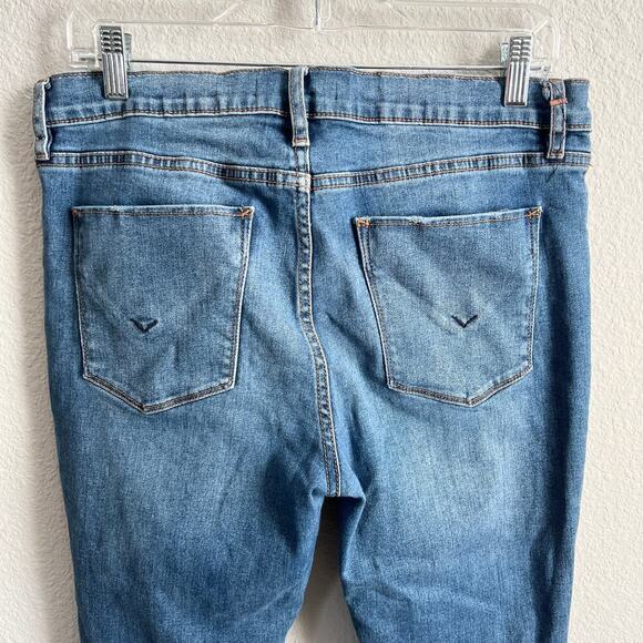 Hudson Tally Skinny Jeans Women's 31 Mid Rise Crop Distressed Medium Wash Casual - Picture 4 of 7